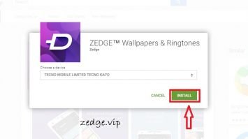 Install Zedge App from PC to Android device via Google Play Store